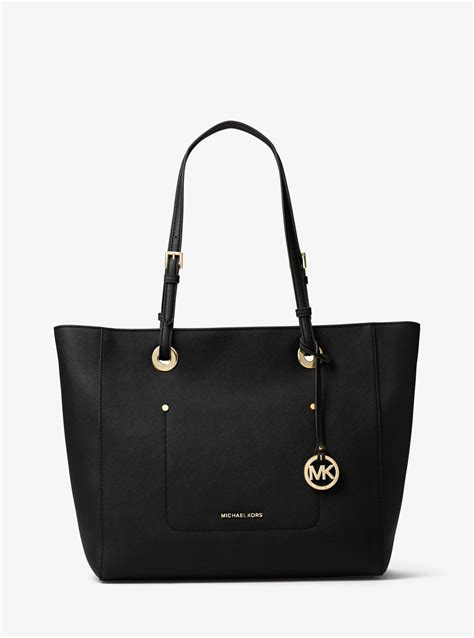 sofia large saffiano leather tote michael kors|michael kors saffiano bag black.